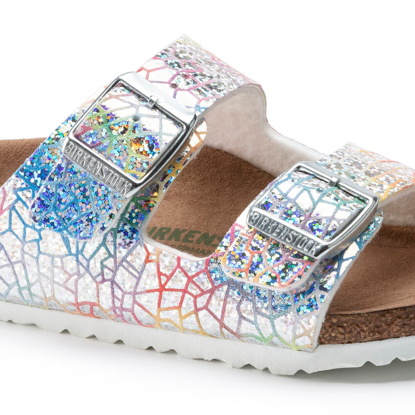 Birkenstock kids Arizona hologram silver (vegan) - Birkenstock