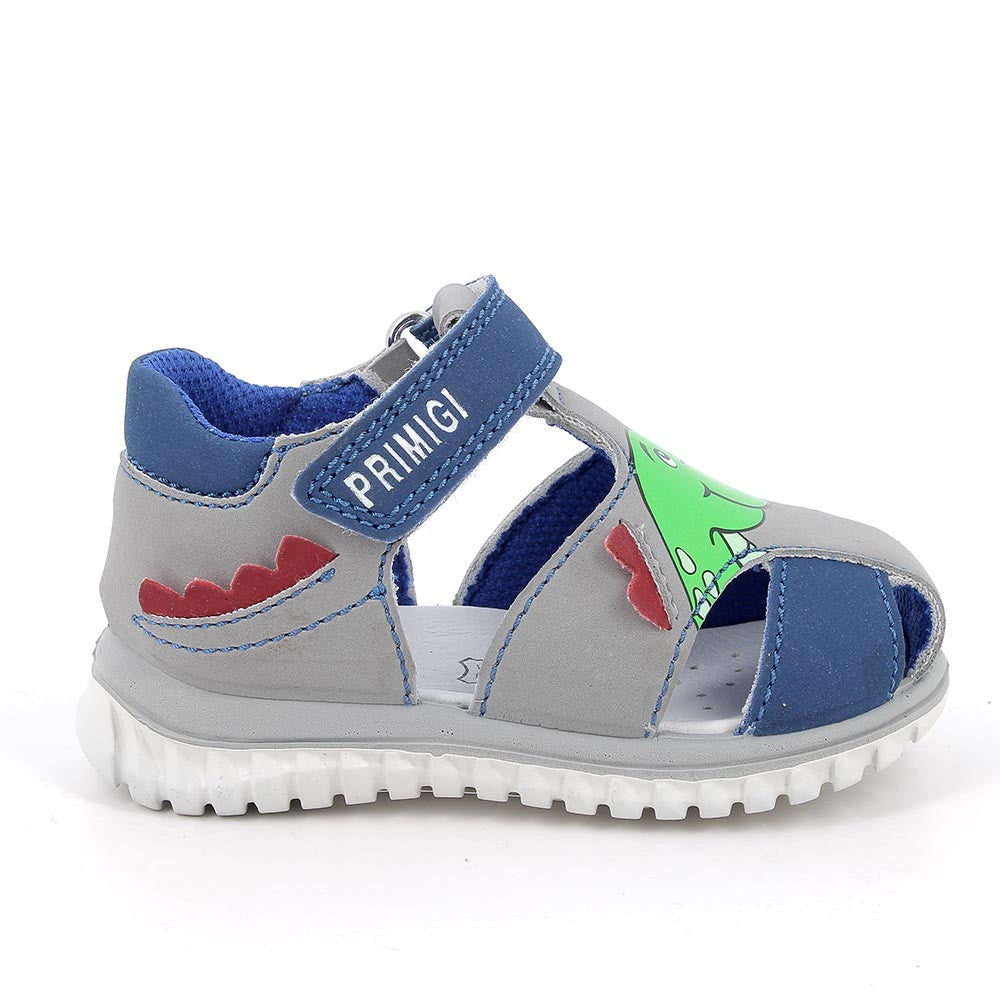 Primigi Sandali bambino punta chiusa dinosauro - Regolabile grigio blu - Primigi