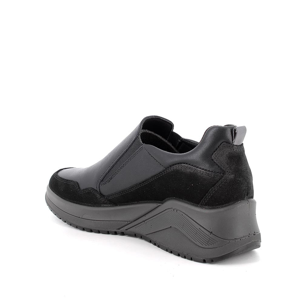 Igi&co Sneakers Slip on con zeppa in pelle - nera - Igi&co