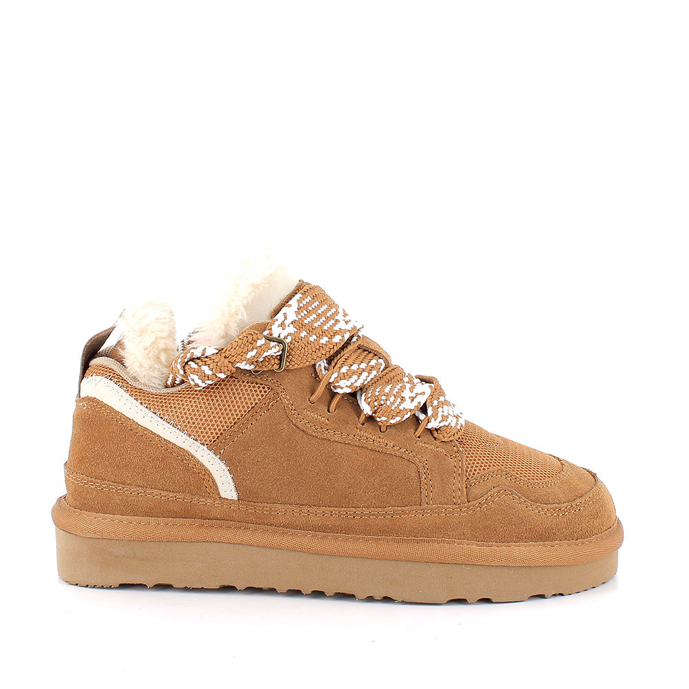 Igi&co Sneakers da donna con imbottitura e lacci /Marrone Giallo - Igi&co