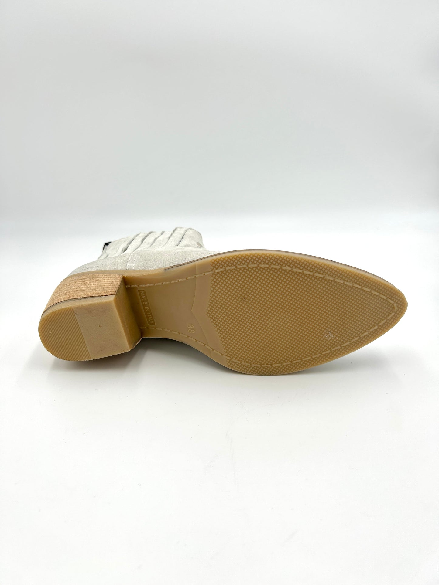 Made in italy Tronchetto Texano, vera pelle - ghiaccio - Made In Italy