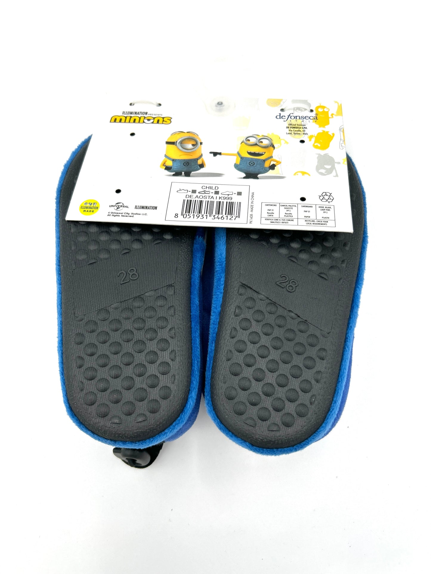 De fonseca Ciabatte minions bambino bambina unisex - blu, rosso e grigio