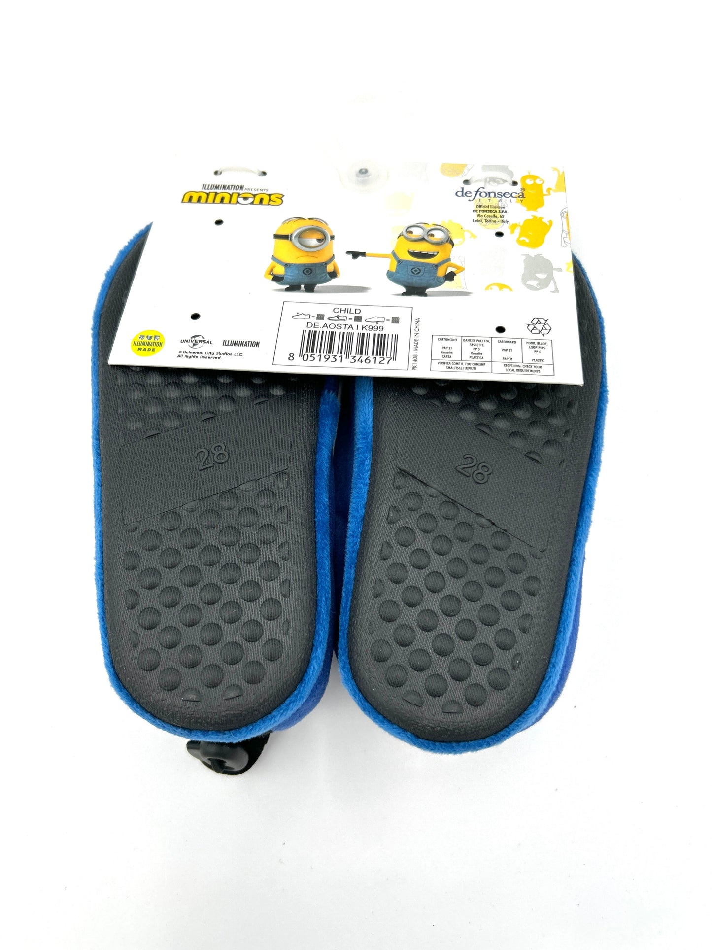 De fonseca Ciabatte minions bambino bambina unisex - blu, rosso e grigio - De Fonseca