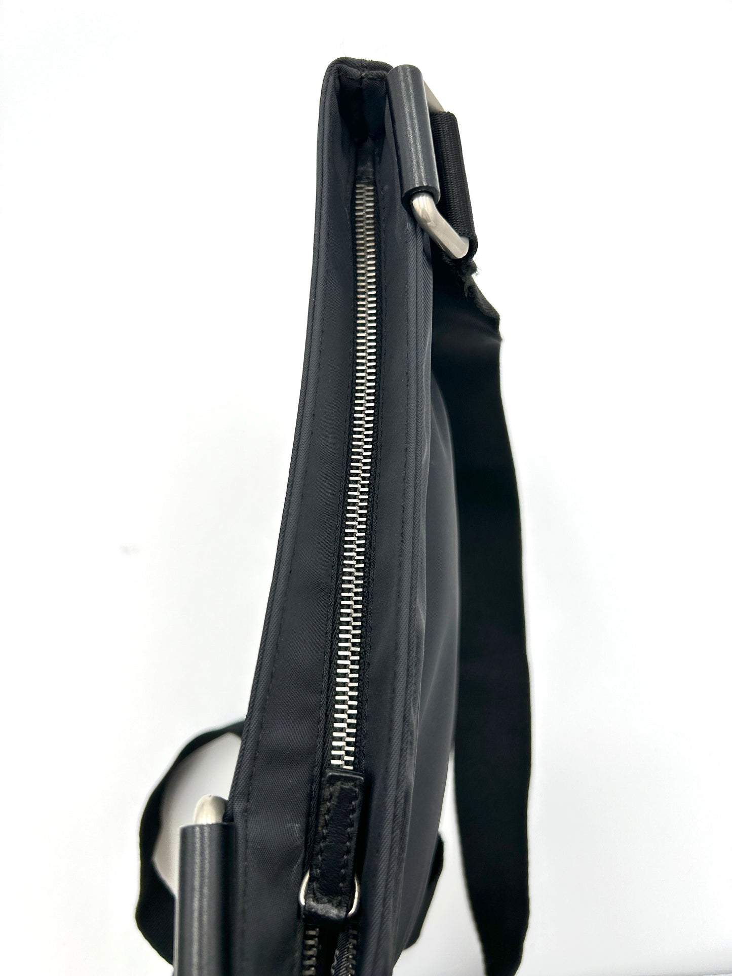 Richmond Borsello uomo piatto Nylon e vera pelle - nero - richmond