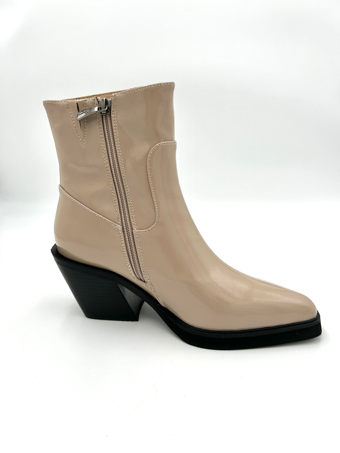 Manifacture d'essai Stivaletto texano - Naplack rose beige - Made In Italy