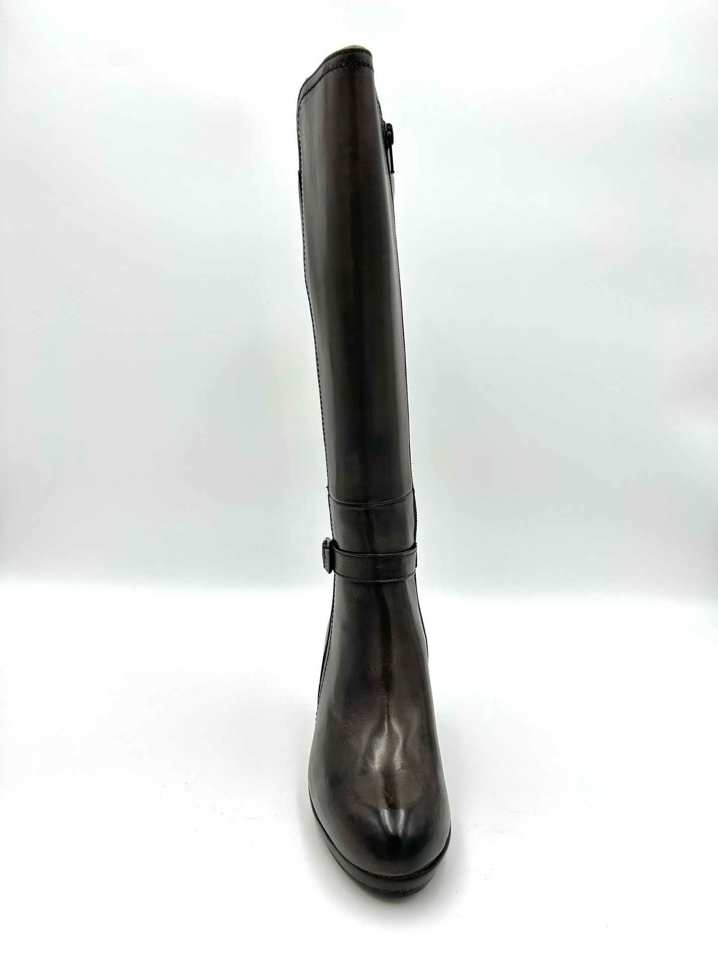 Made in italt Stivale con tacco elasticizzato con fibia - marrone - Made in Italy