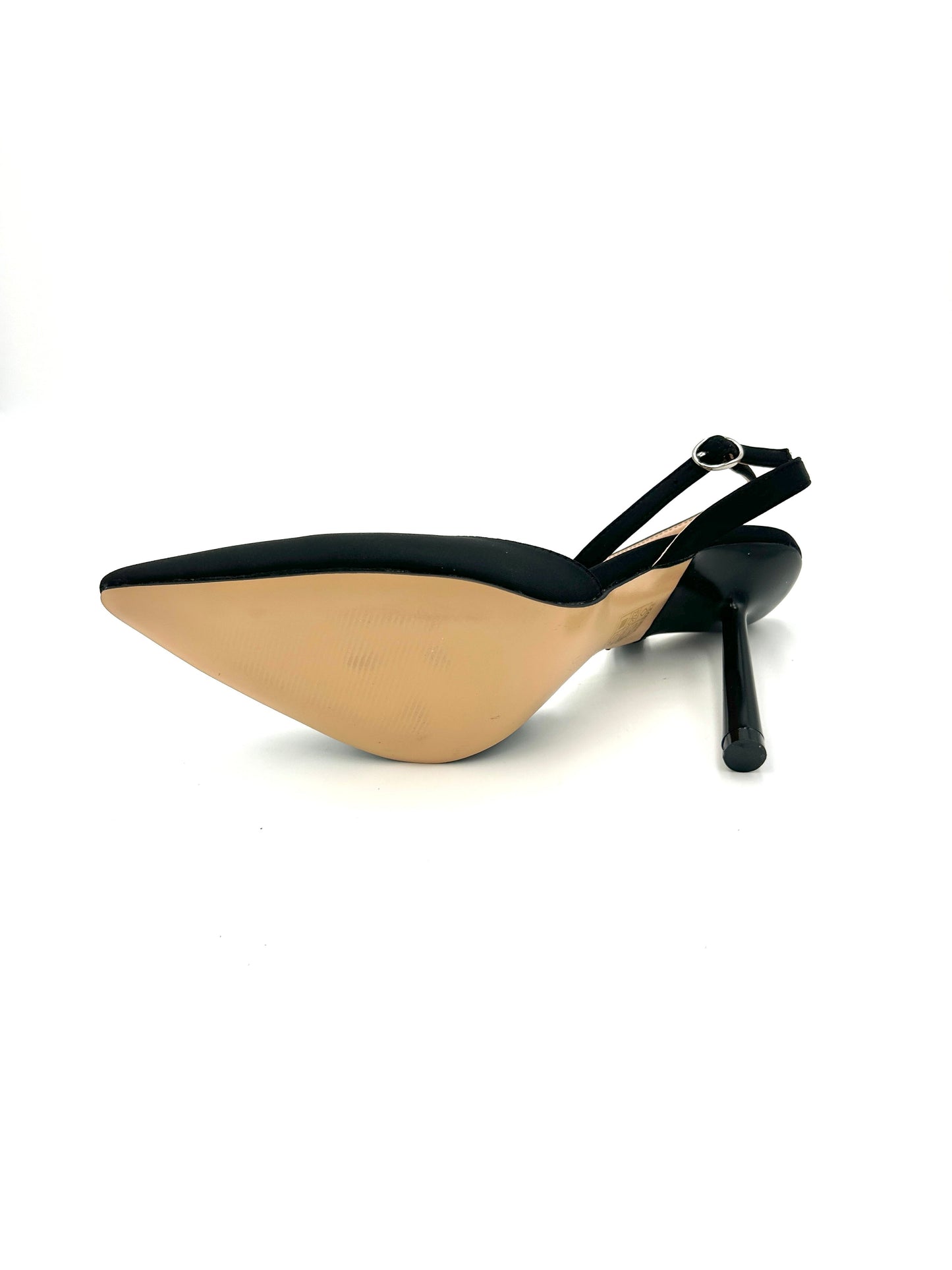 Décolleté Ankle strap in Raso nero - Sebastiano Calzature
