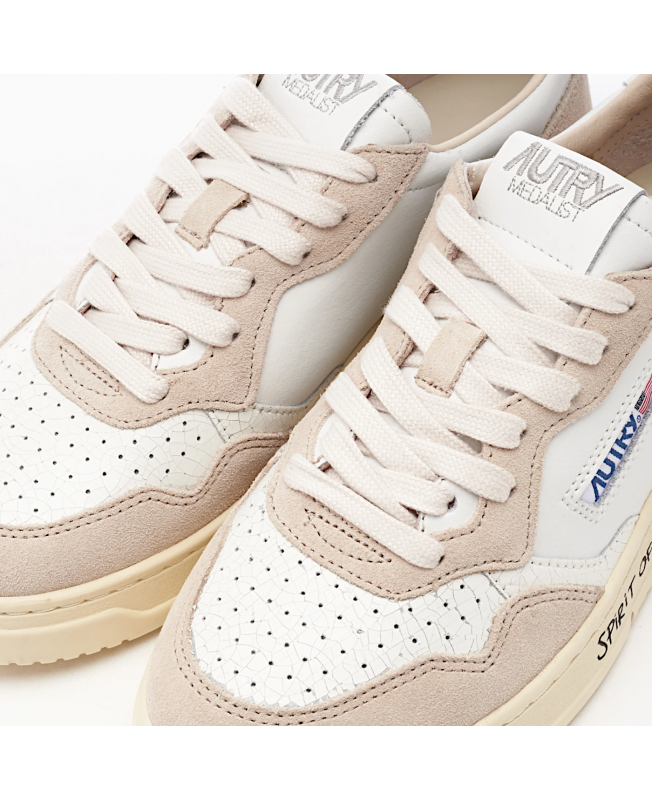 Autry Sneakers Medalist Low Wrt-Volley Donna Bianco Beige AULW - VY01 - autry