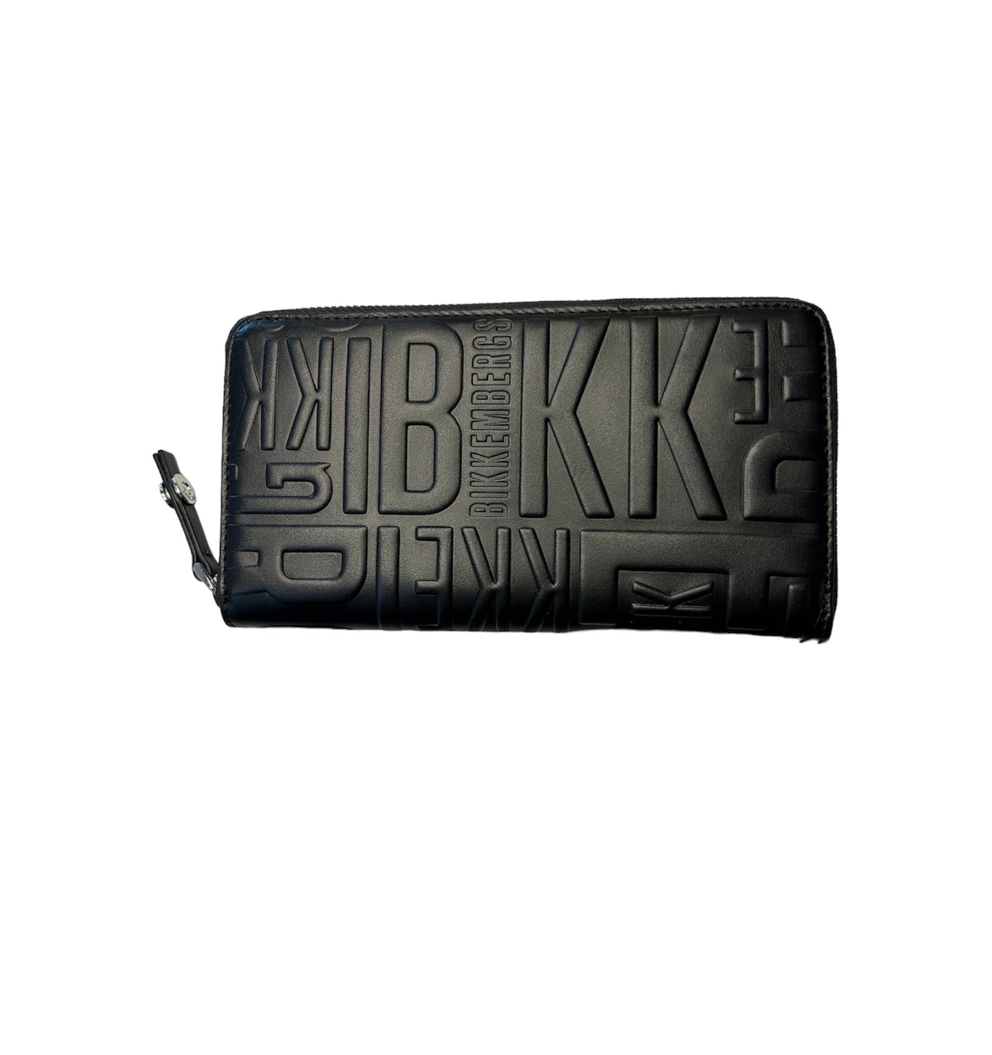 Bikkembergs Portafoglio piatto chiusura zip - in pelle nero - bikkembergs