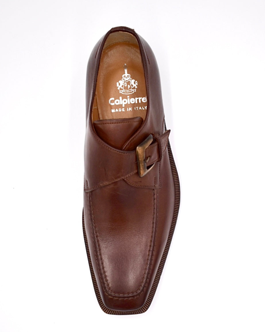 Calpierre mocassino con fibbia made in italy - marrone - Calpierre