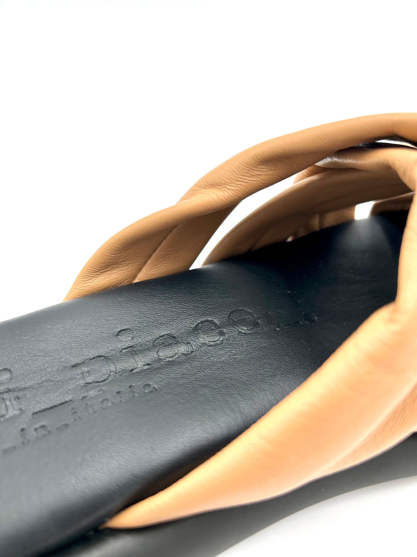 Made in italy Sandalo Mood natural tan modello fascette - in pelle marrone (memory foam) - Made in Italy