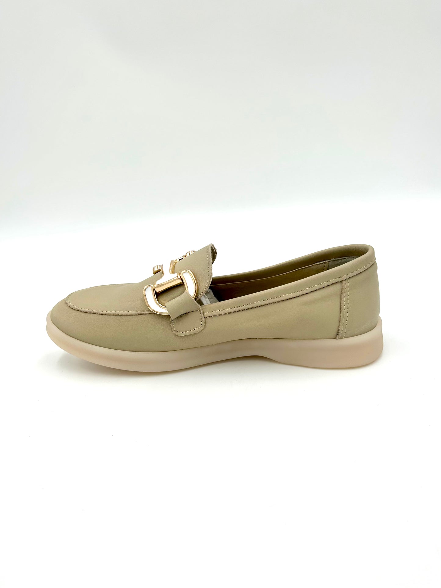Made in italy Mocassino basso in pelle - beige - Made in Italy