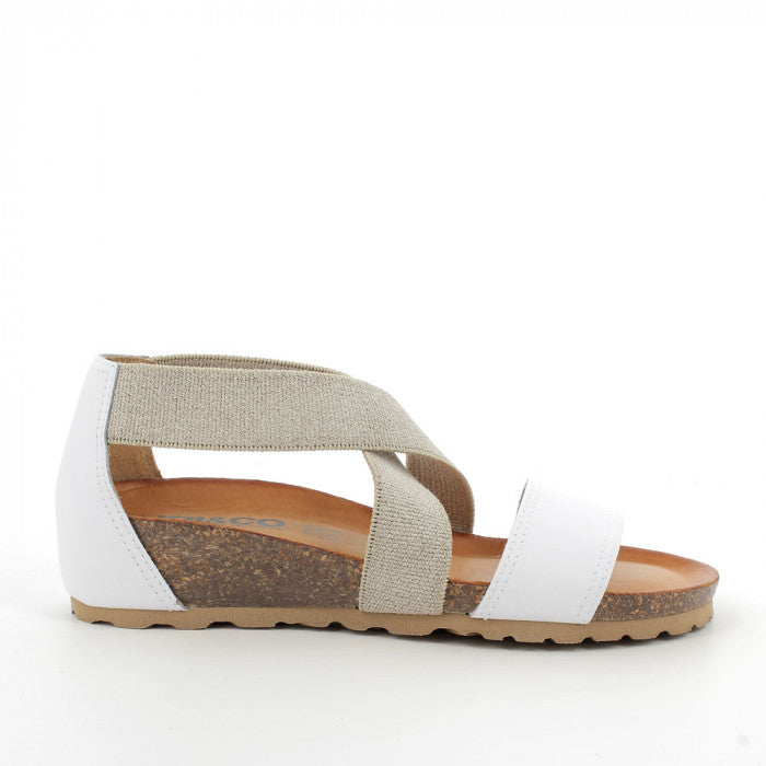 Igi&co Sandalo con zeppa a fasce bianco (sottopiede memory foam) - Igi&co