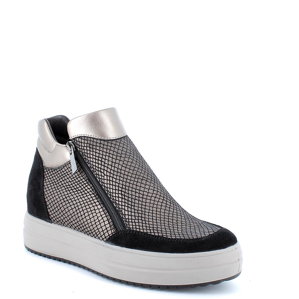 Zeppa Interna Scarpe Allacciate Con Zeppa Sneakers Alta Donna Con