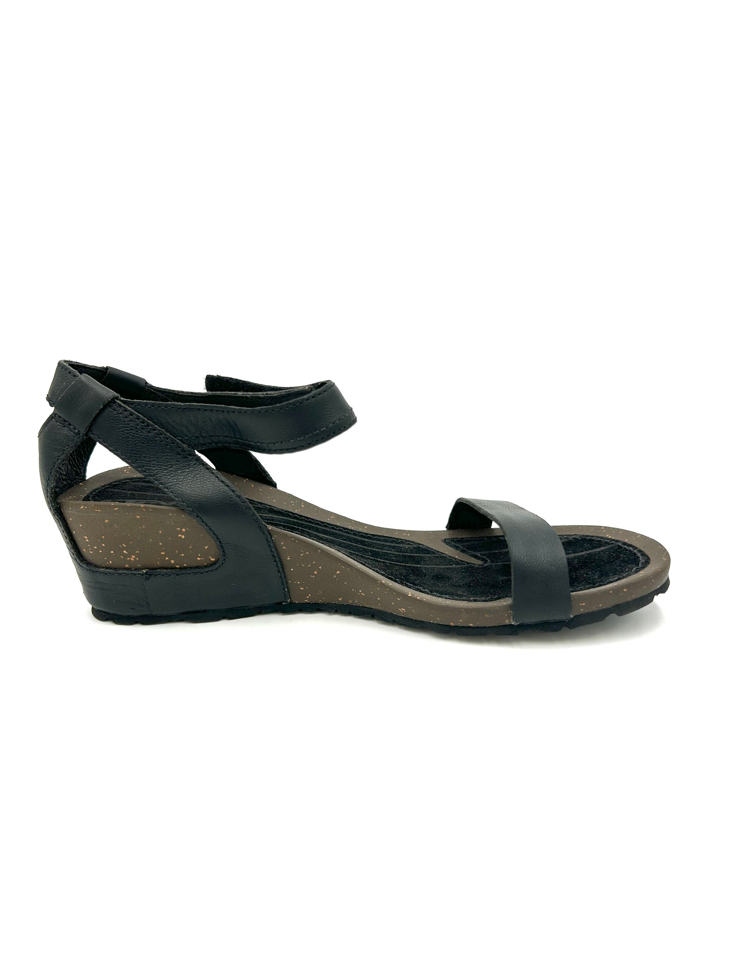 Teva Sandalo Cabrillo wedge in pelle con zeppa e cinturini regolabili - nero - Teva