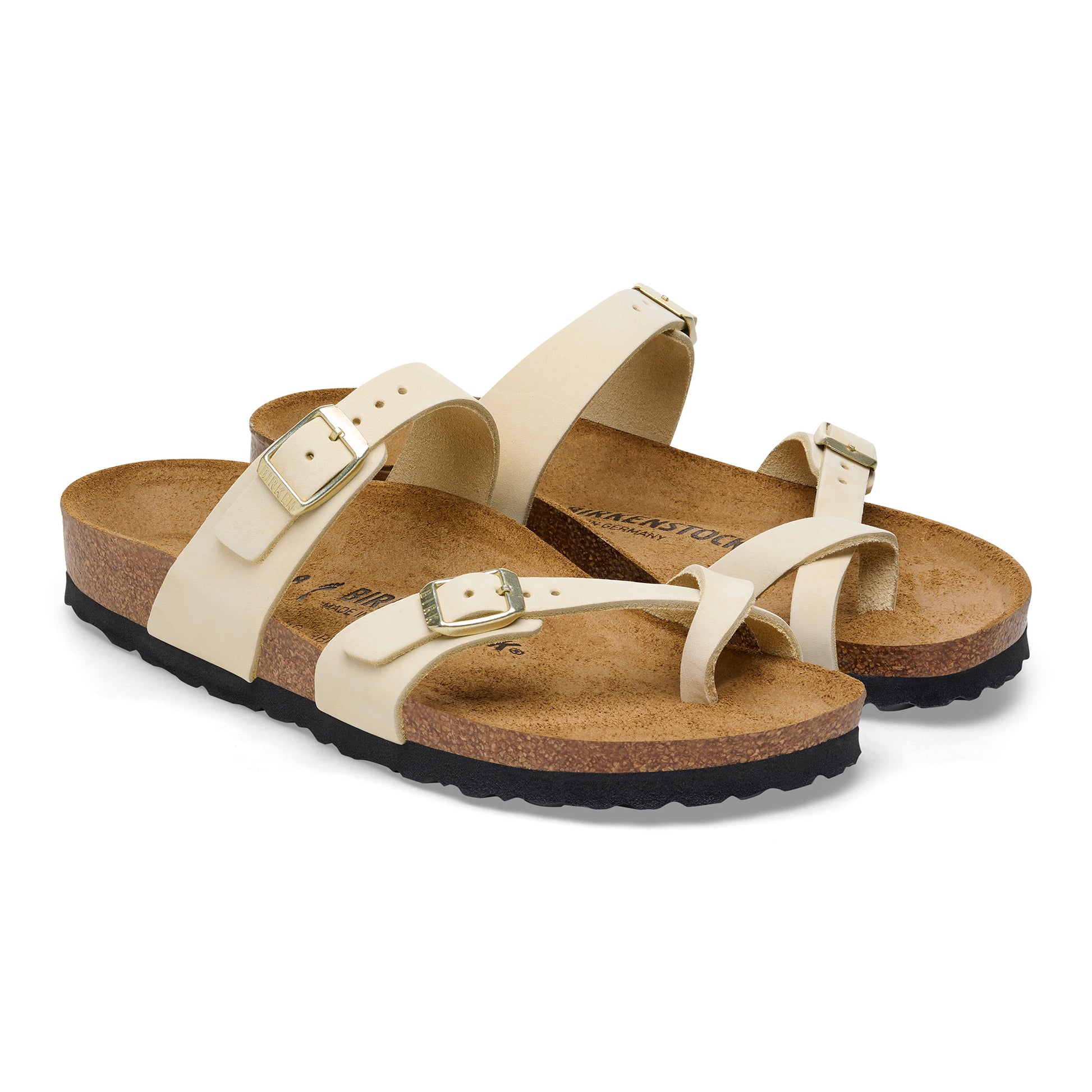 Birkenstock Mayari Ecru - nabuck leather (normal fit) - Birkenstock