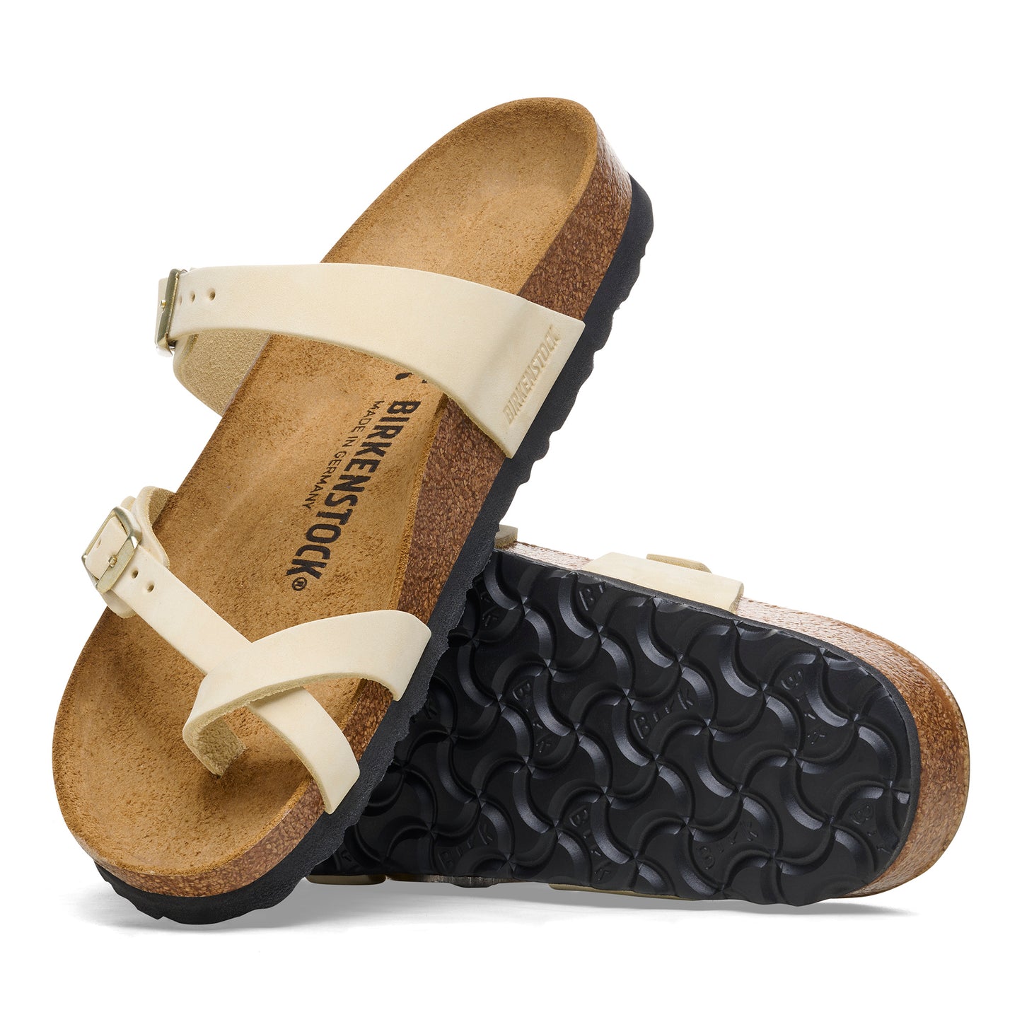 Birkenstock Mayari Ecru - nabuck leather (normal fit) - Birkenstock