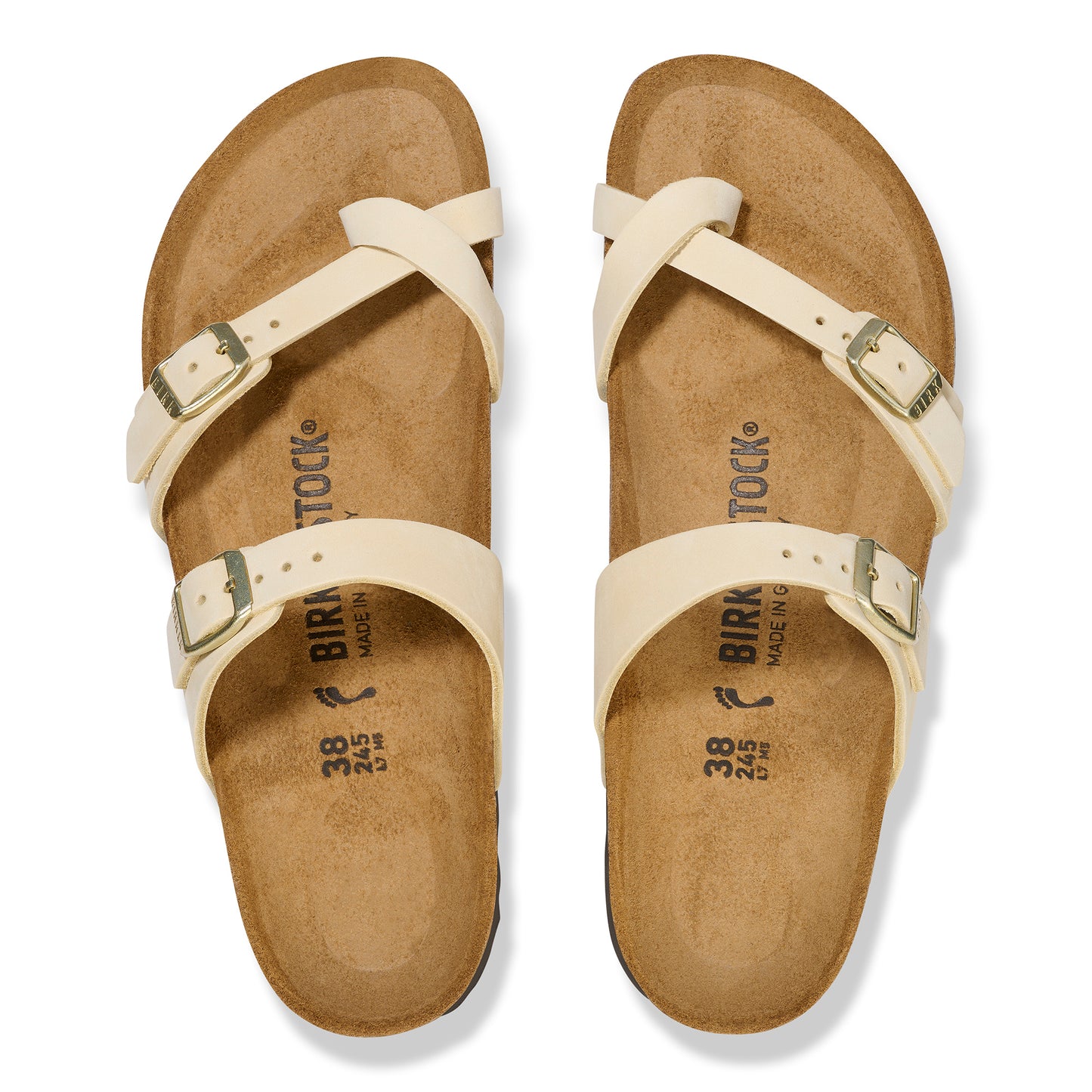 Birkenstock Mayari Ecru - nabuck leather (normal fit) - Birkenstock