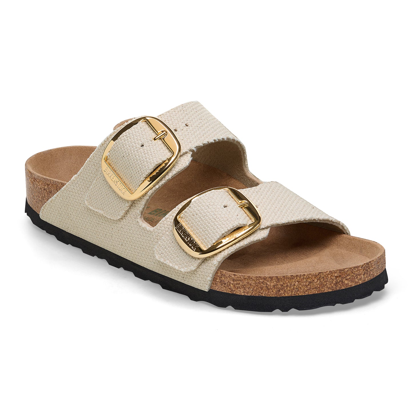 Arizona Big buckle Rivet Logo Vegan canvas egghshell - Birkenstock