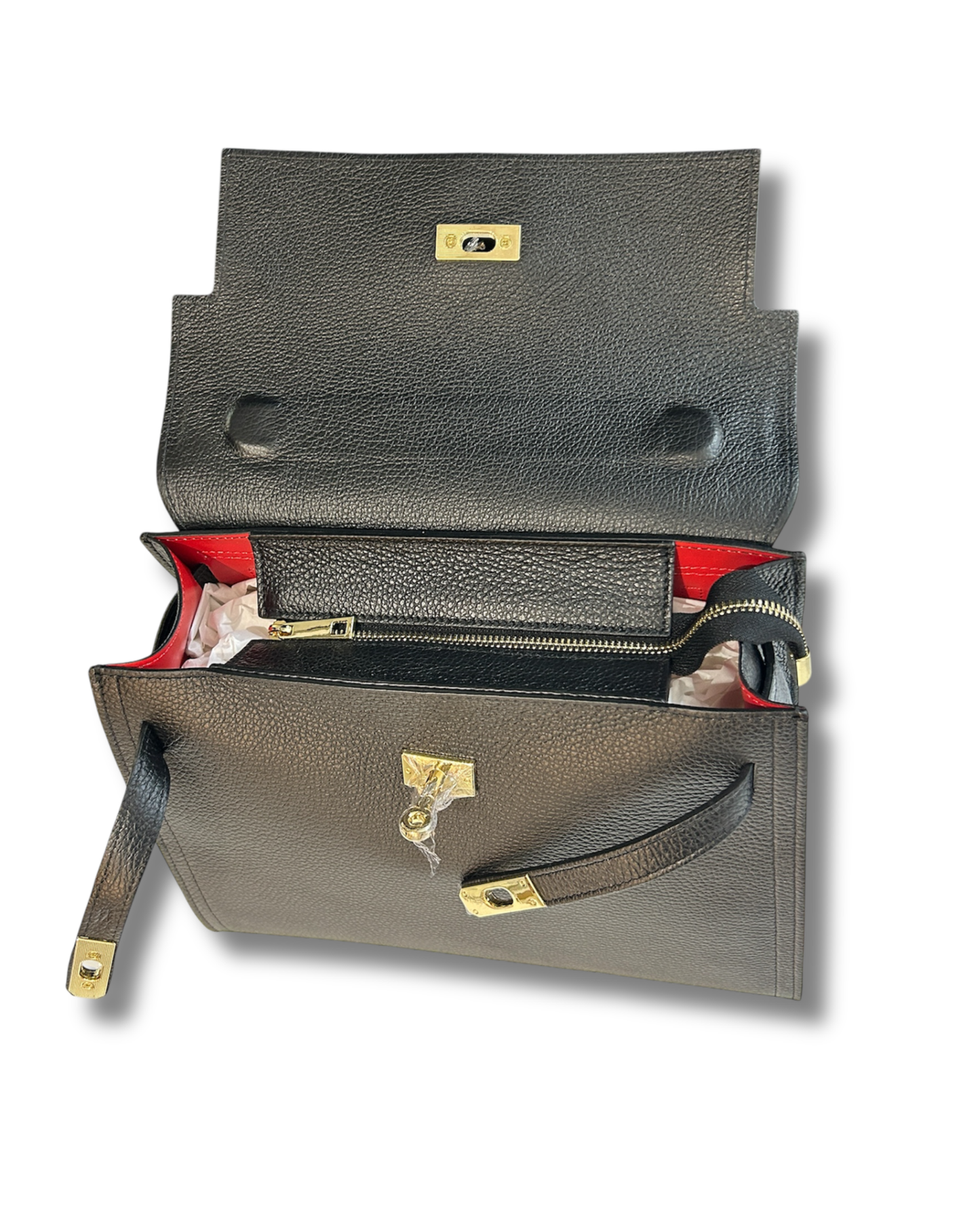 Borsa Made in Italy in Vera Pelle – Misura Grande | Nero - Made In Italy