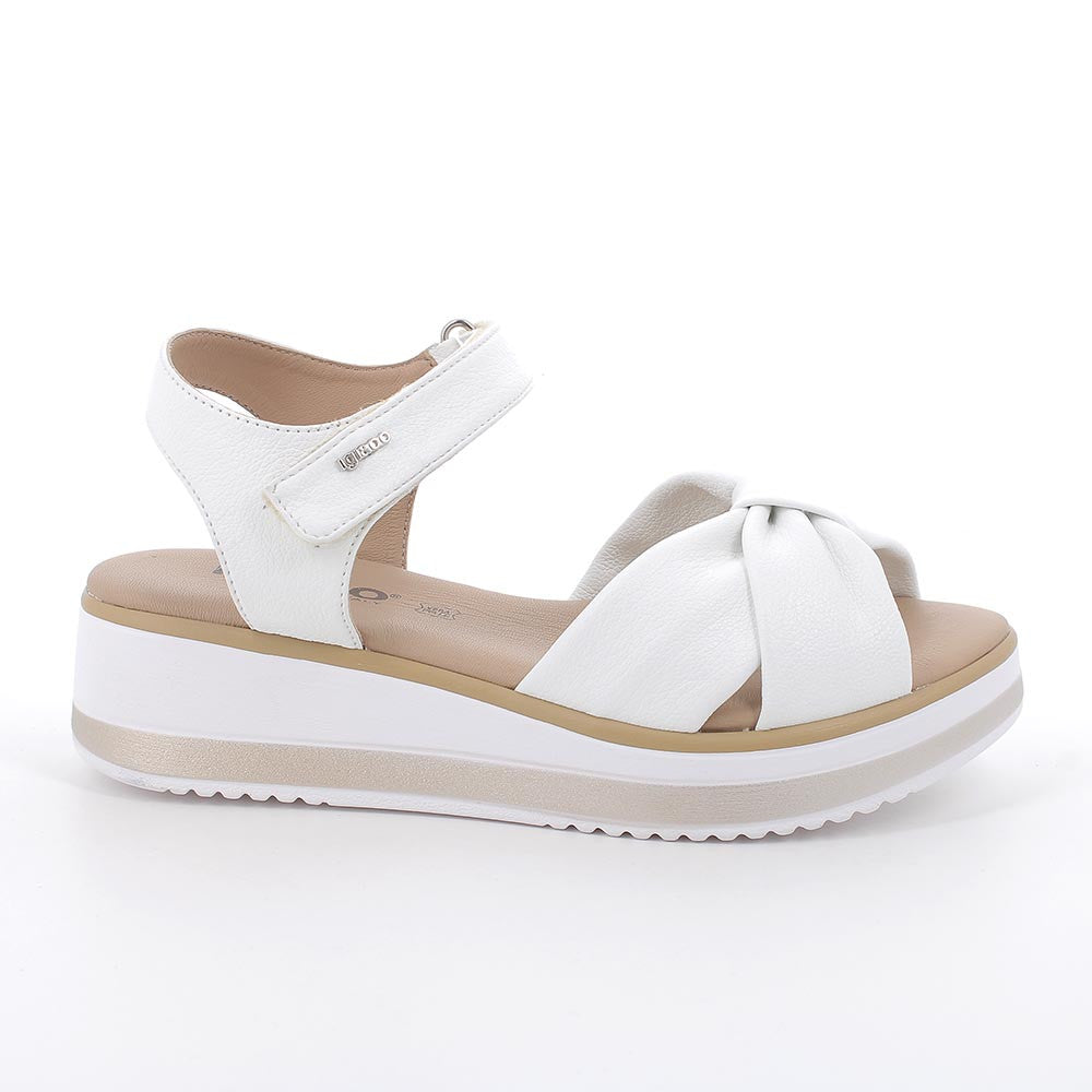 Igi&co Sandali in pelle con zeppa platform - bianco (memory foam) - Igi&co