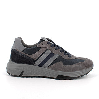 Igi&co Sneakers uomo in pelle - grigio e nero (memory foam) - Igi&co