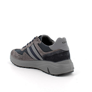 Igi&co Sneakers uomo in pelle - grigio e nero (memory foam) - Igi&co