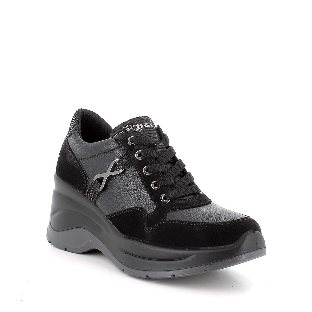 Igi&co Sneakers con zeppa da donna - nero (memory foam) - Igi&co