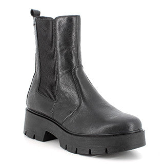 Igi&co Stivaletto Beatles donna elastici e zip - in pelle nero - Igi&co