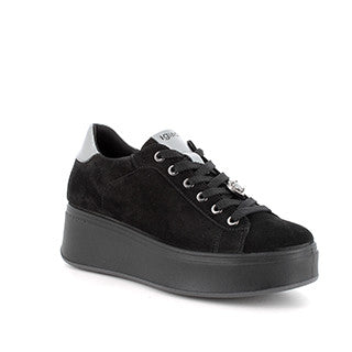 Igi&co Sneakers con zeppa in pelle da donna - nero - Igi&co