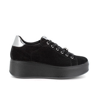 Igi&co Sneakers con zeppa in pelle da donna - nero - Igi&co