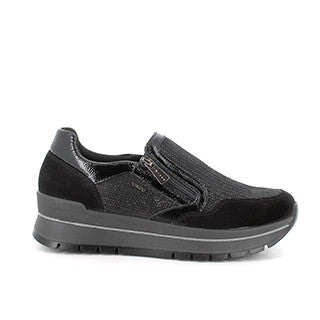 Igi&co Sneakers donna chiusura zip in pelle - nero (memory foam) - Igi&co