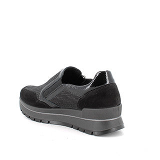 Igi&co Sneakers donna chiusura zip in pelle - nero (memory foam) - Igi&co