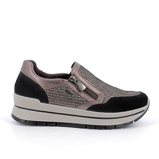 Igi&co Sneakers donna chiusura zip - nero e bronzo - Igi&co