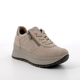 Igi&co Sneakers donna con zeppa e chiusura zip - visone - Igi&co