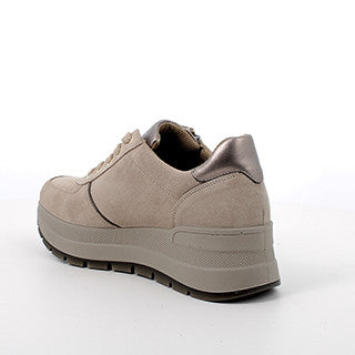 Igi&co Sneakers donna con zeppa e chiusura zip - visone - Igi&co