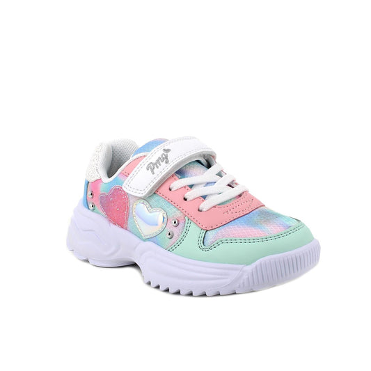 Primigi Sneakers chiusura a strappo e lacci finti - rosa e turchese - Primigi