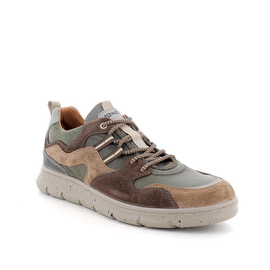 Igi&co Sneakers da uomo verde beige e marrone (memory foam) - Igi&co