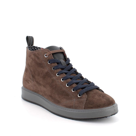 Igi&co Sneakers alta Polacchine con lacci da uomo - in pelle marrone - Igi&co