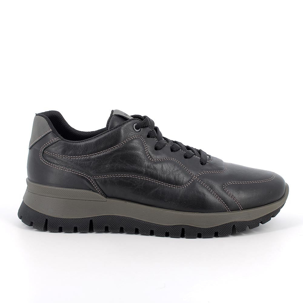 Igi&co Sneakers in pelle con lacci - nera (memory foam) - Igi&co