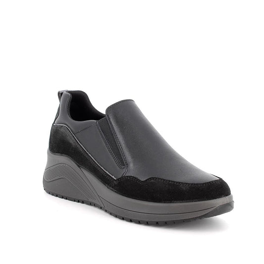 Igi&co Sneakers Slip on con zeppa in pelle - nera - Igi&co