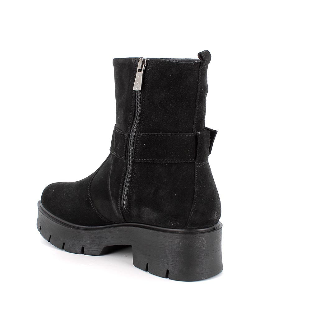 Igi&co Stivaletto nero con zip e fibbia gioiello - Igi&co