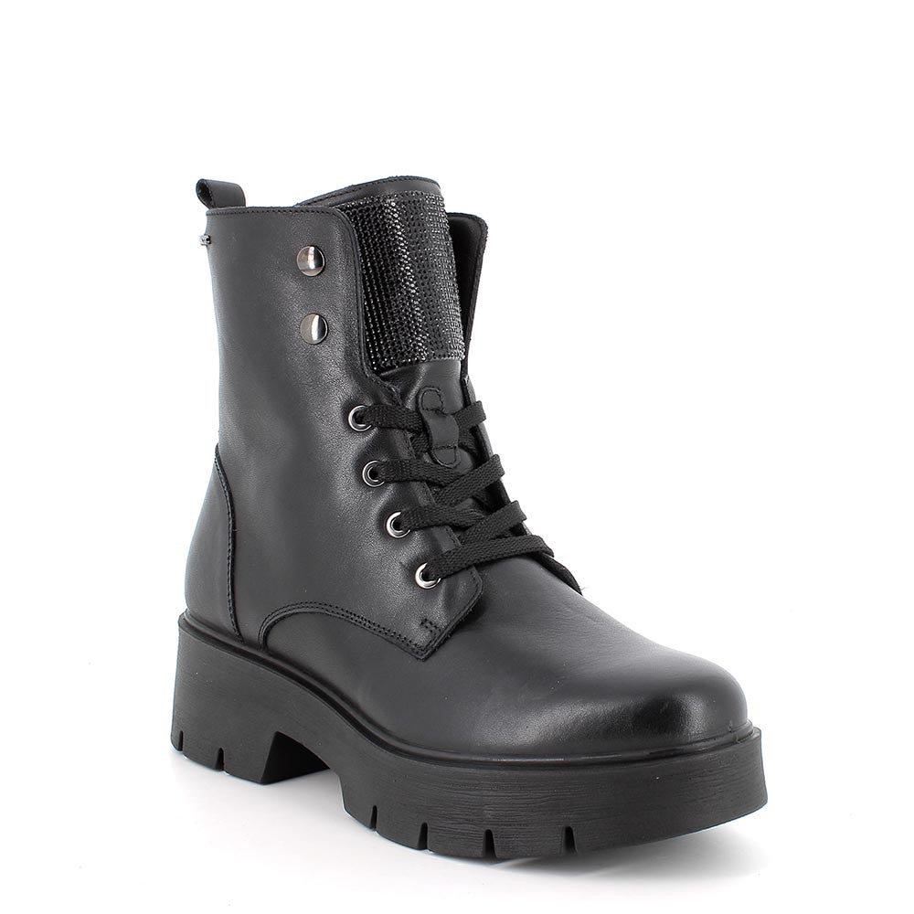 Igi&co Anfibio da donna in pelle - nero con strass - Igi&co