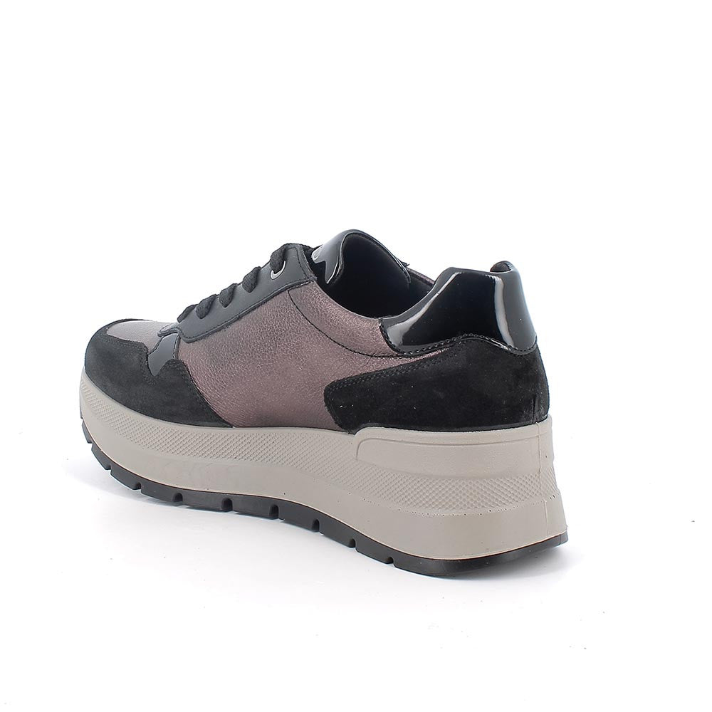 Igi&co Sneakers da donna con zeppa - nero e marrone - Igi&co