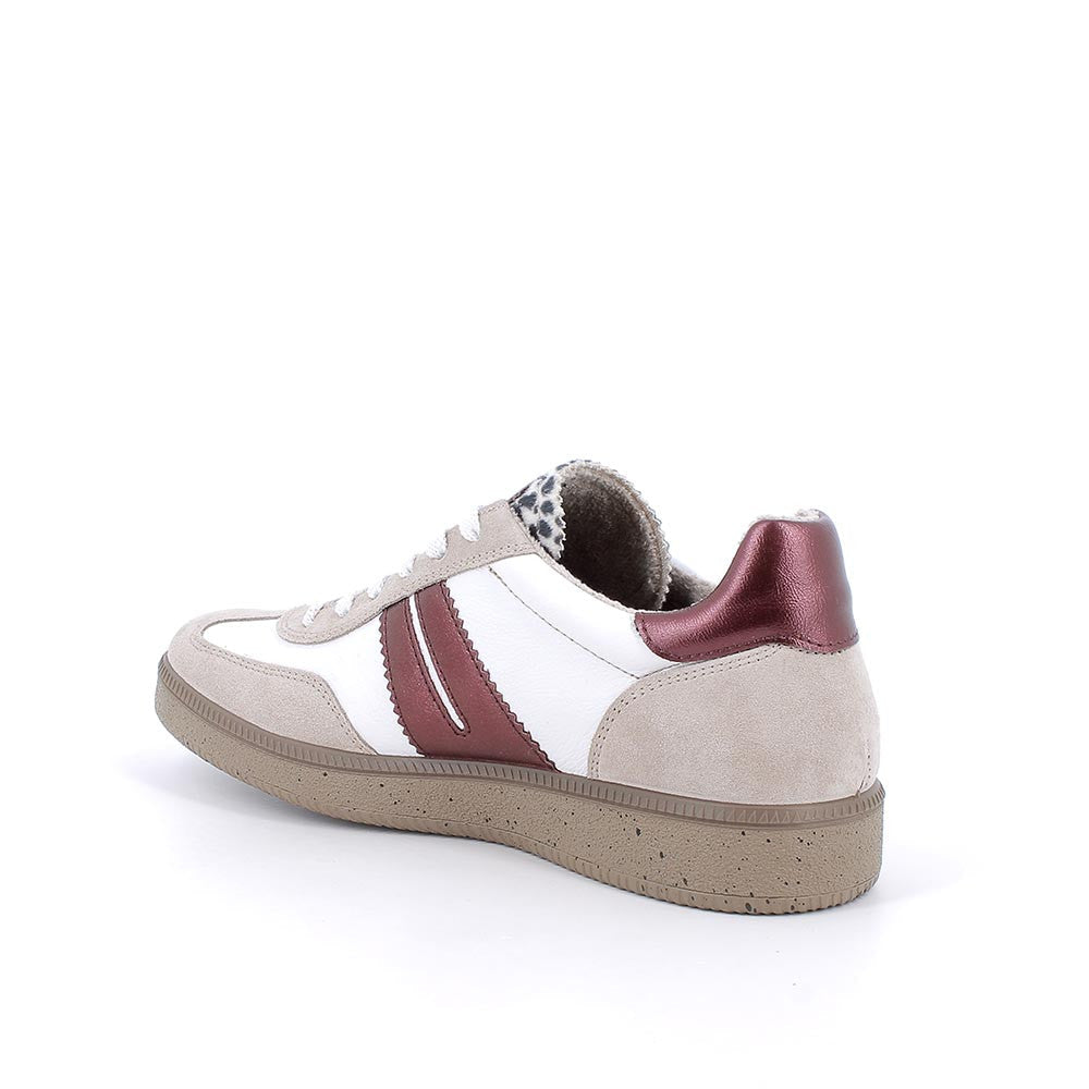 Igi&co Sneakers da donna bianca e beige con dettaglio leopardato - Igi&co