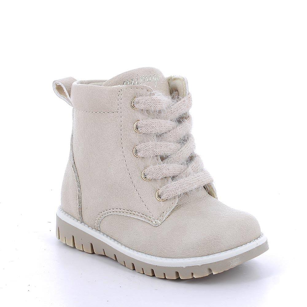 Primigi Stivaletto primi passi bambina lacci e zip - beige - Primigi