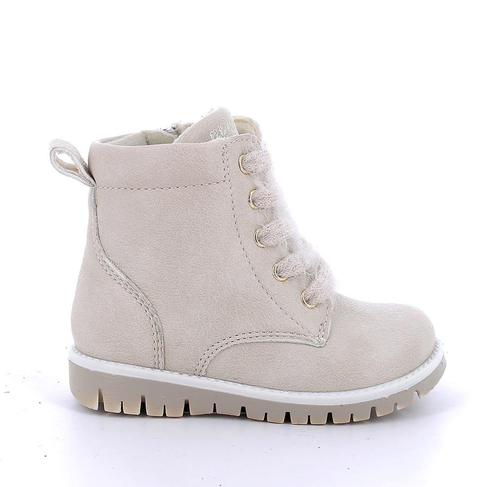 Primigi Stivaletto primi passi bambina lacci e zip - beige - Primigi