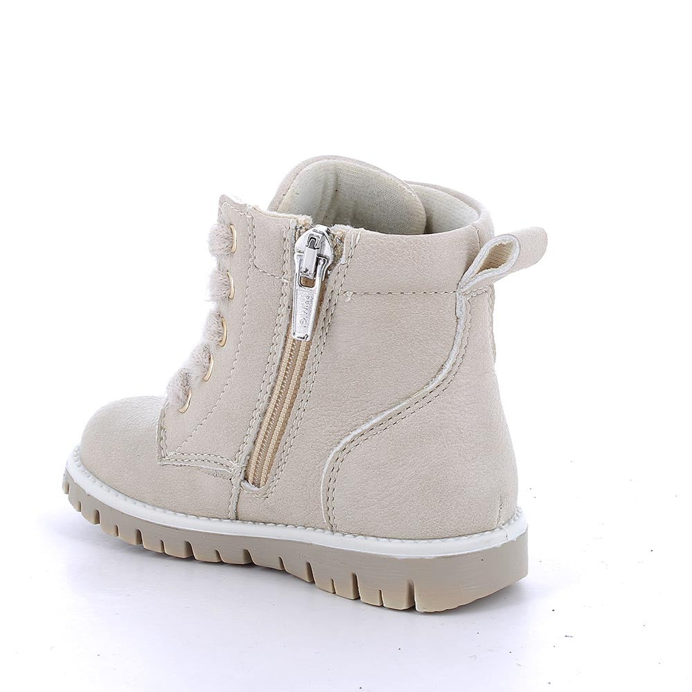 Primigi Stivaletto primi passi bambina lacci e zip - beige - Primigi