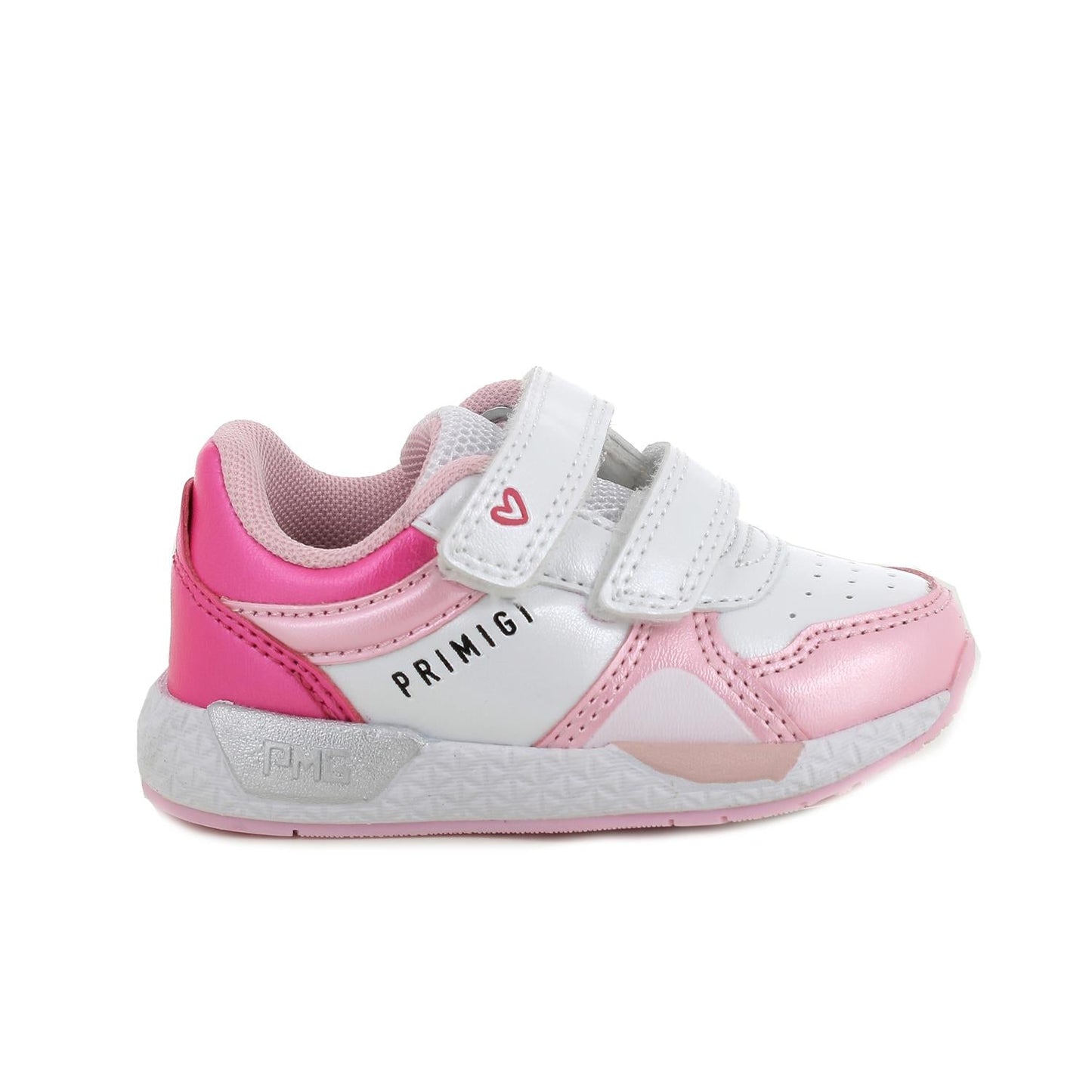 Primigi Sneakers chiusura a strappo - bianco grigio rosa - Primigi