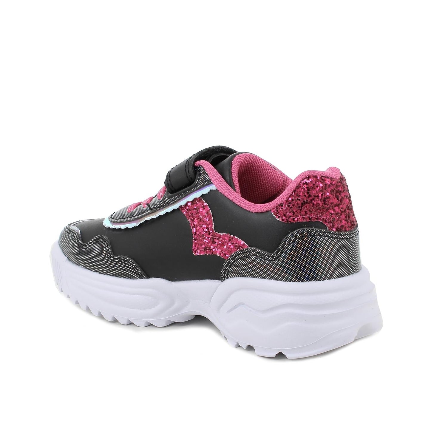 Primigi Sneakers da bambina nera con glitter - chiusura strap - Primigi